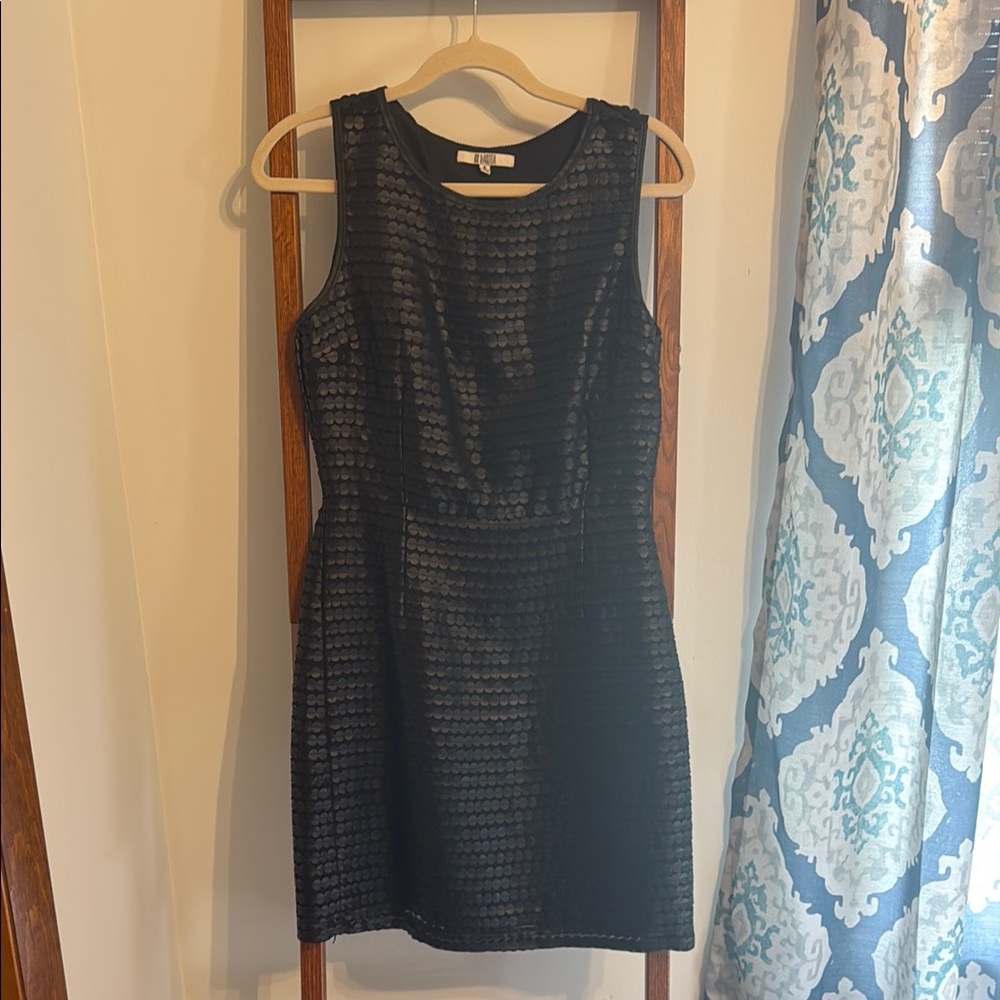 BB Dakota Faux Leather Circle Pailette Dress